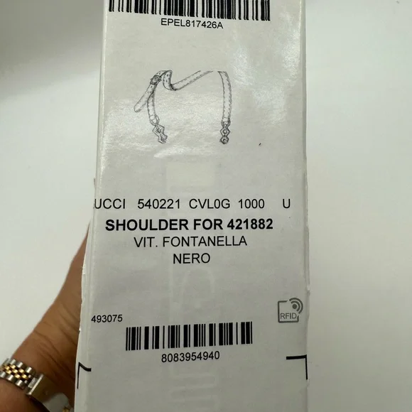 NWT Gucci Red  leather adjustable  strap with gold hardware NIB w/ dust bag - Picture 9 of 11